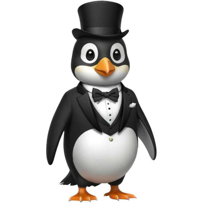 classy penguin soldier emoji