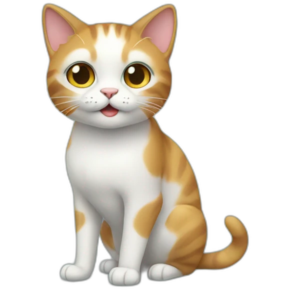 cat saying hello emoji