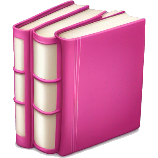 pink books emoji