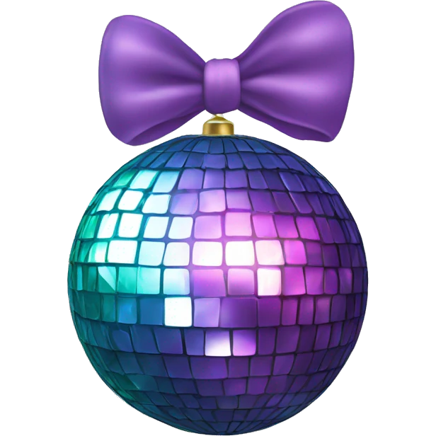 Disco ball with bow emoji