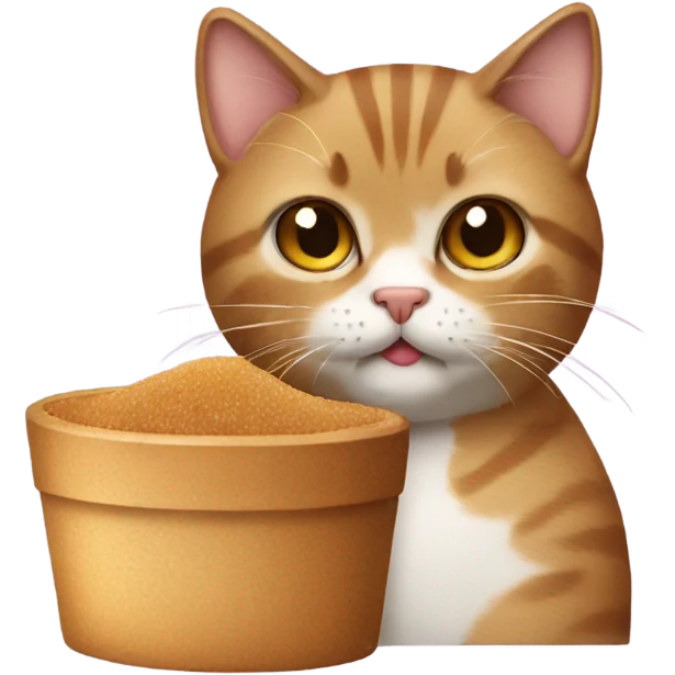 Cat with brown sugar emoji