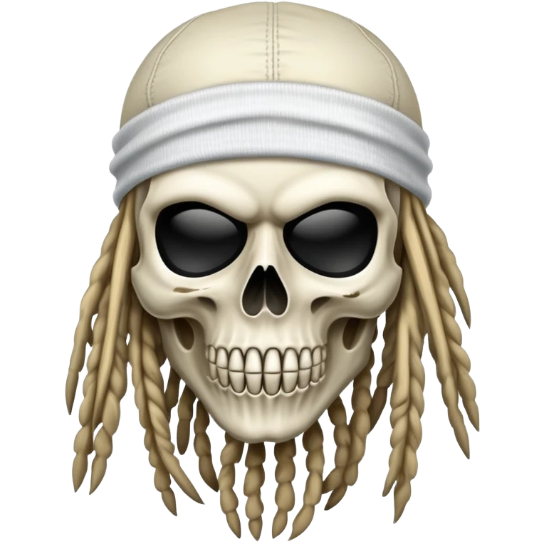 skull with dreadlocks wearing a ski mask emoji