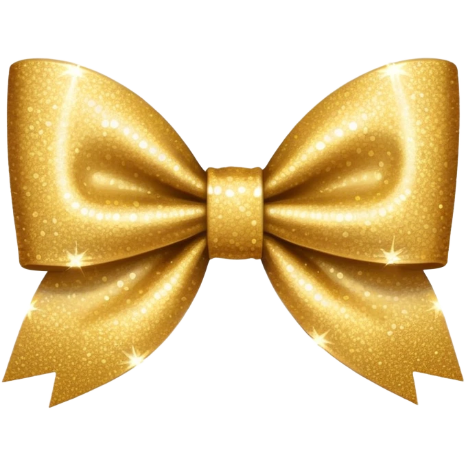 Gold glitter bow  emoji