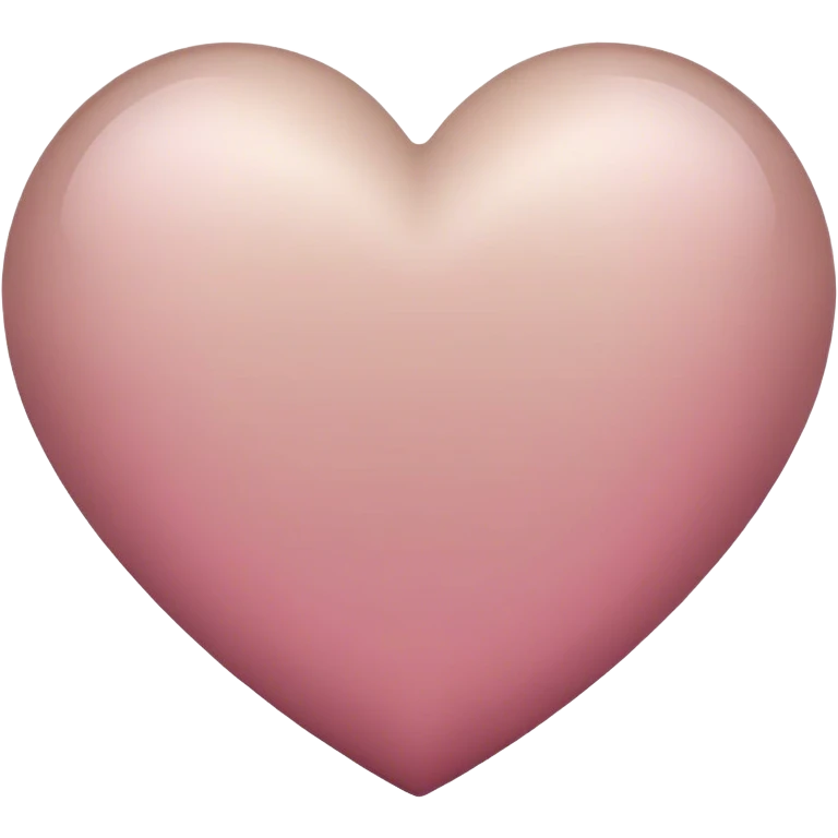Taupe and dusty rose coloured gradient heart emoji