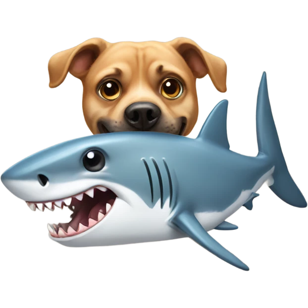 dog and shark emoji