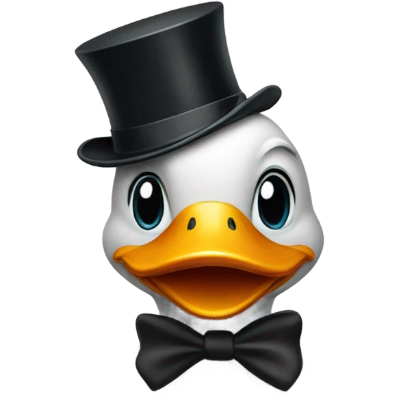 Duck wearing top hat  emoji