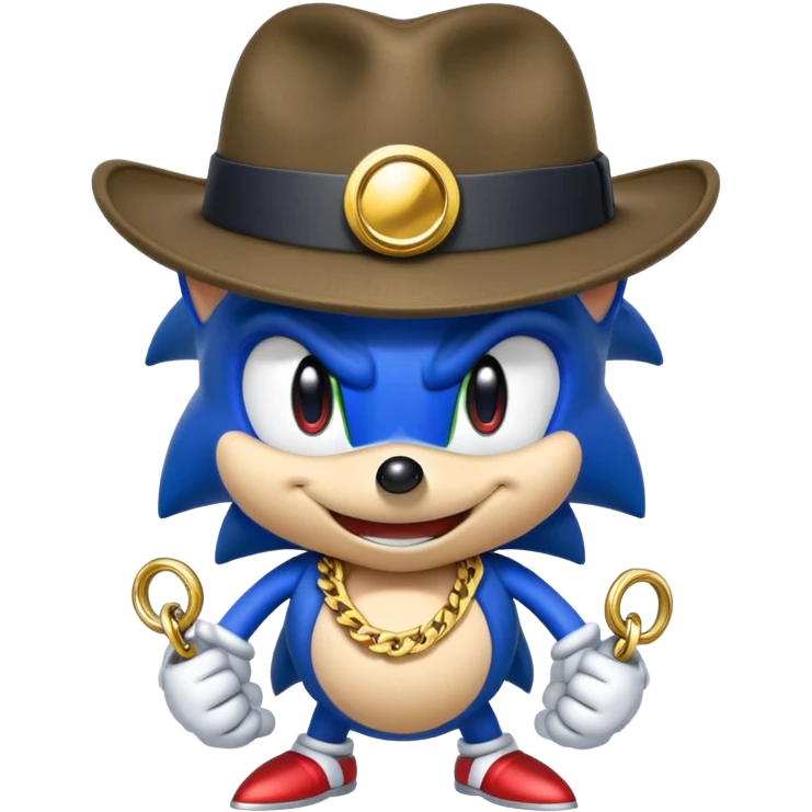 Gangster sonic the hedgehog emoji