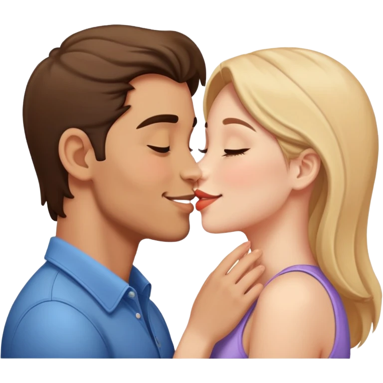 Man and Girl Kissing  emoji