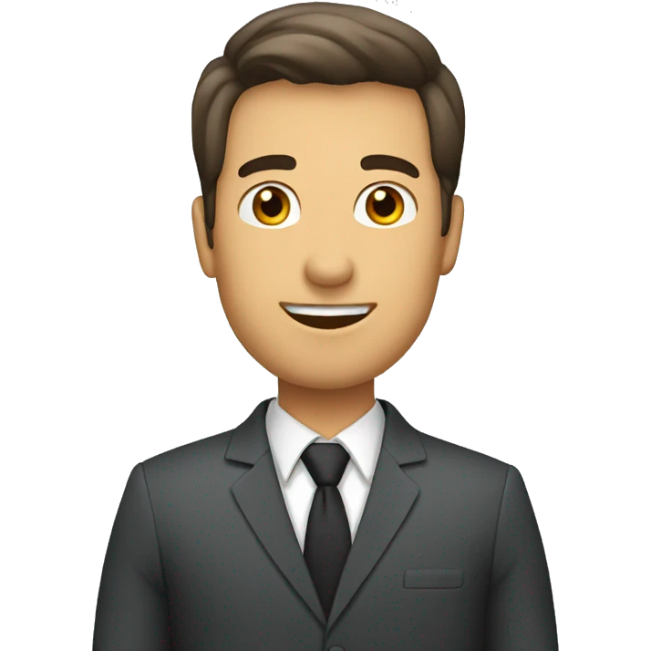 EJECUTIVA ALEGRE SALUDANDO CON LA MANO emoji