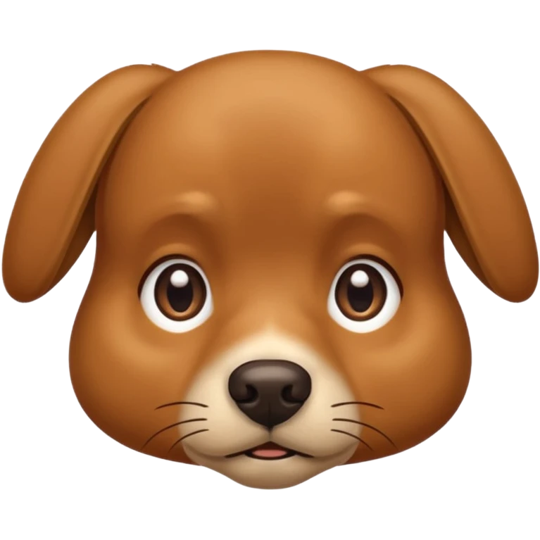Brown dog whimpering emoji