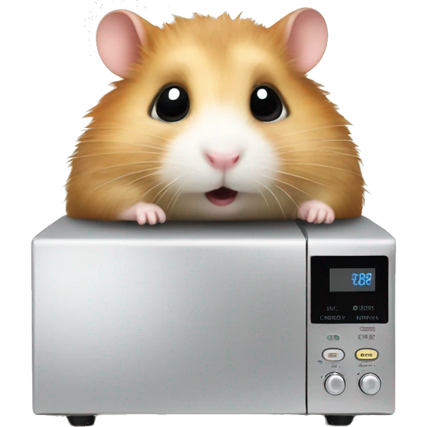 Hamster by a microwave emoji