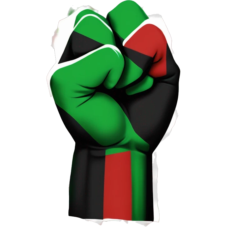 Black Power Fist and “Red and Black and Green” and Flag “Red and Black and Green Flag”- Juneteenth - “Freedom is NOT free! It Has a Cost!” emoji
