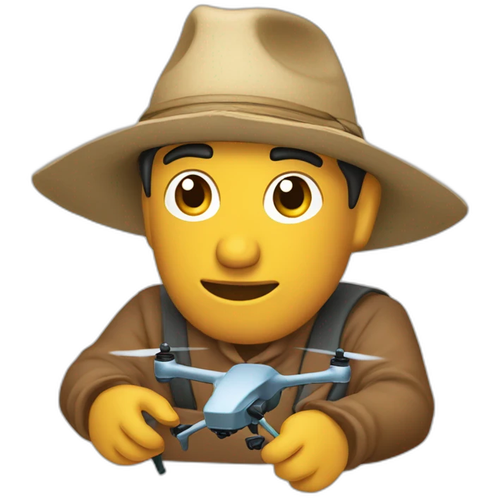 Campesino manejando drone  emoji