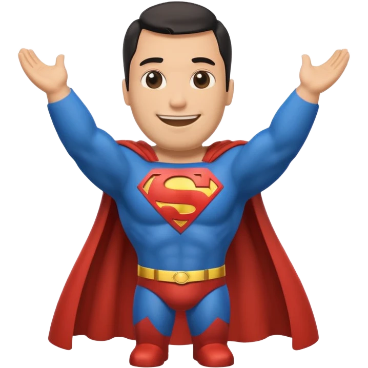 a moai emoji with a superman cape with the original face or the moai emoji with a super man saving people vibe like the superman there is some man waiting in the sky meme emoji