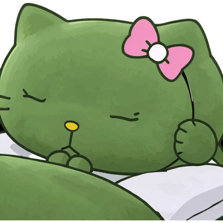 hello kitty sleeping emoji