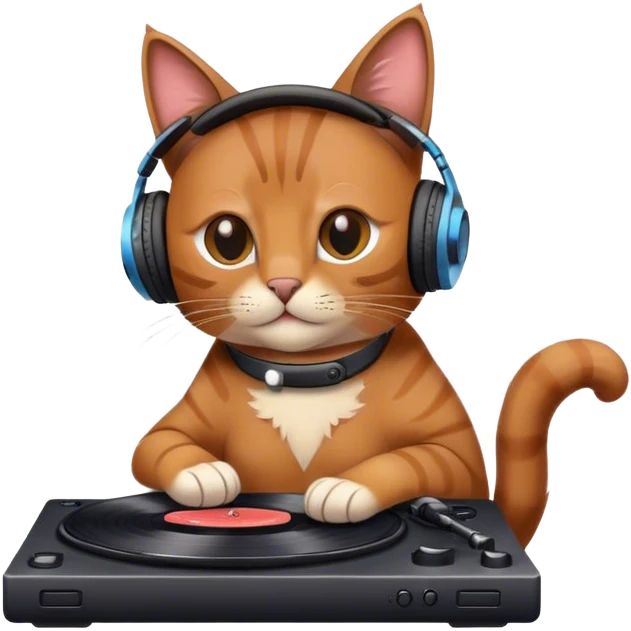 Cat DJ emoji