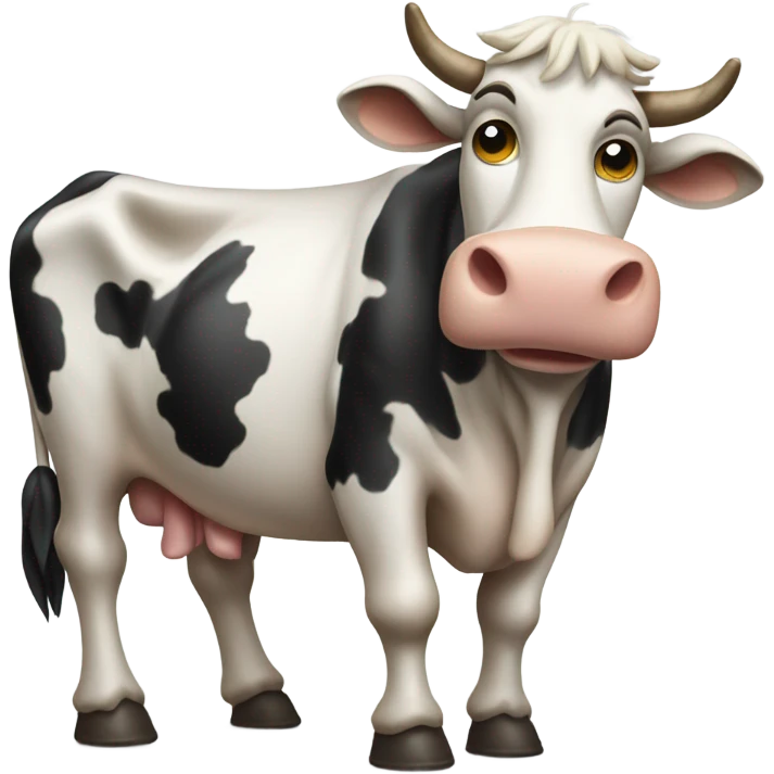 Cow with pitchfork emoji