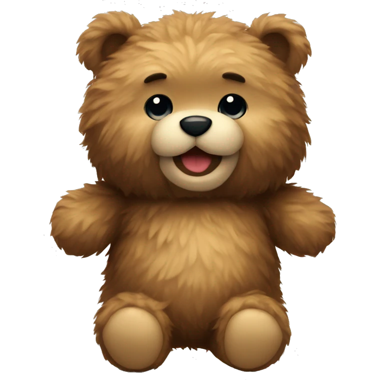 Fluffy teddy bear emoji