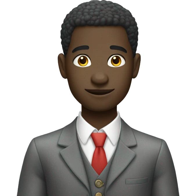 African young guy of 25 years well dressed to Babar shop emoji