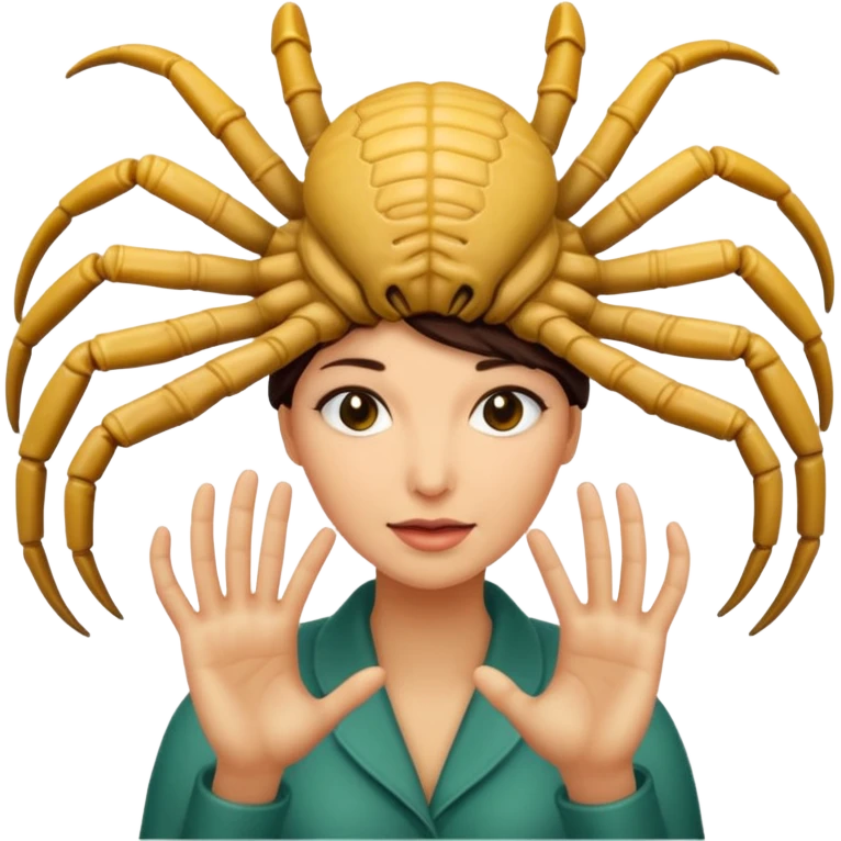 woman with Facehugger emoji