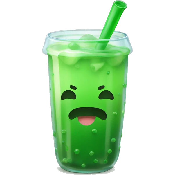 Green boba  emoji