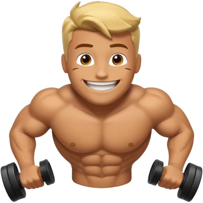Buff roblox character doing a pushup emoji emoji
