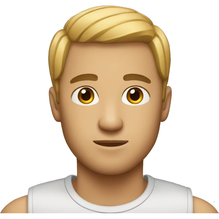 A man with straight short hair emoji