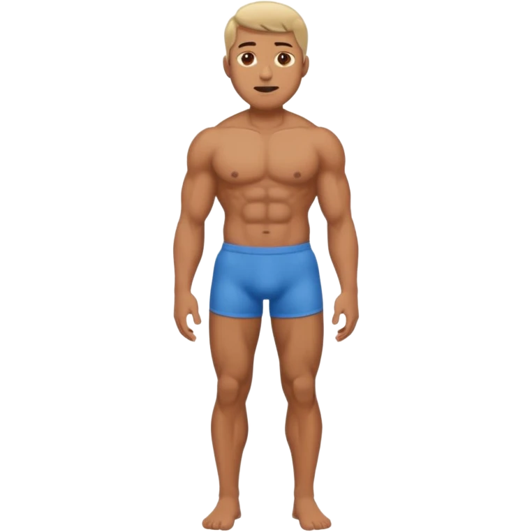 Naked man full body with no pants and penis emoji