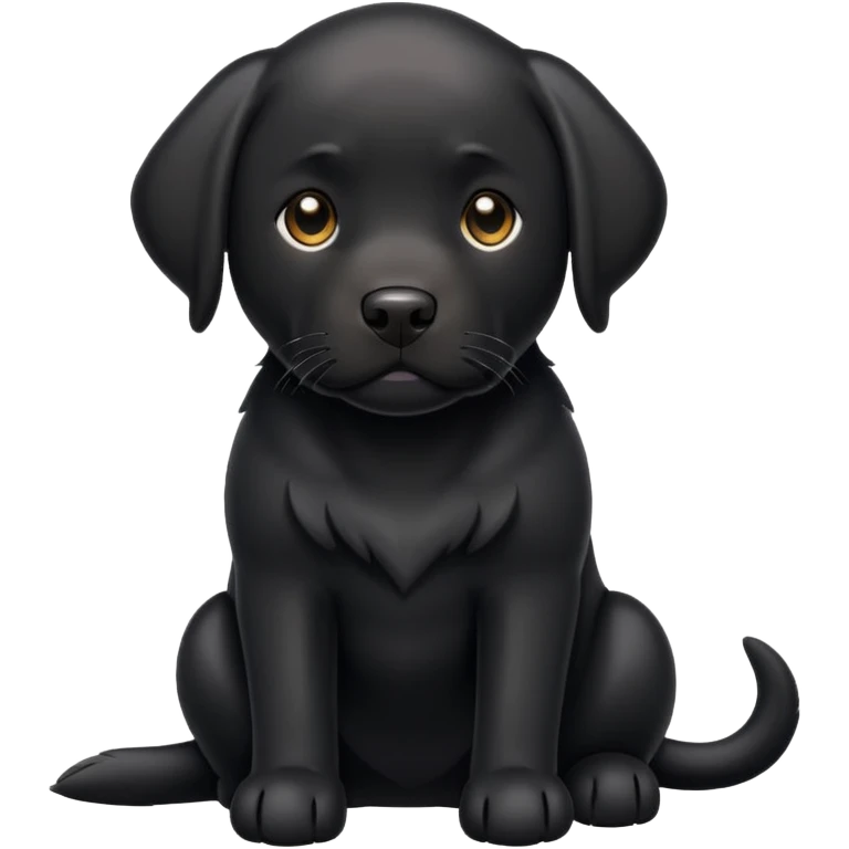 Black fur Labrador  emoji