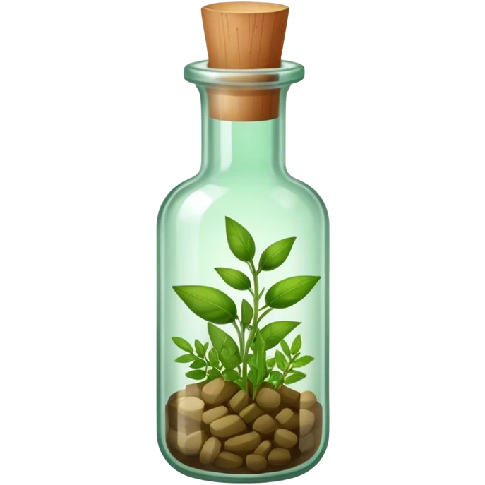 Glass vial of herbs emoji