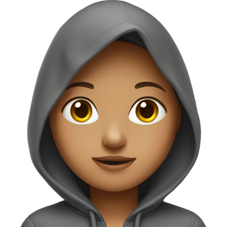 girl wearing hoodie emoji