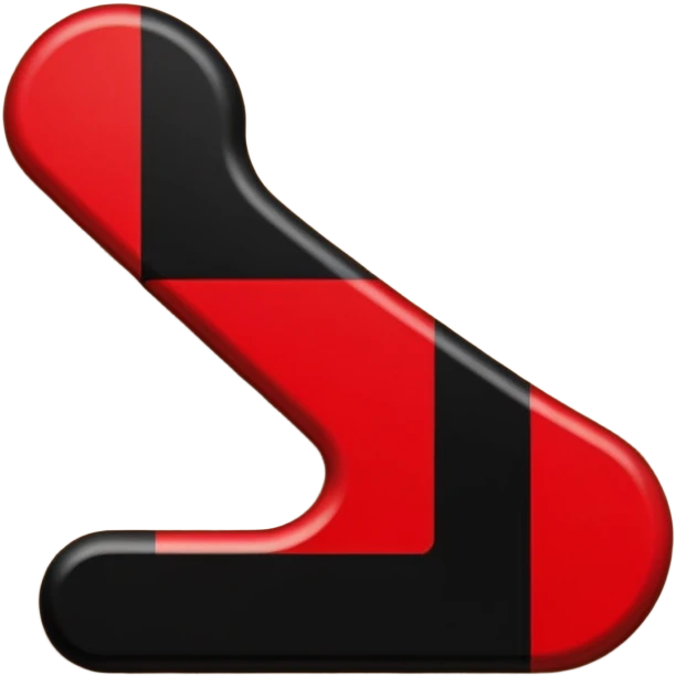 Red and black “open” sign emoji