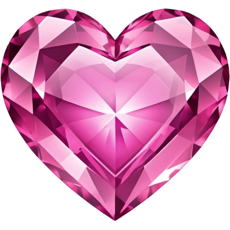 glitter pink crystal heart emoji