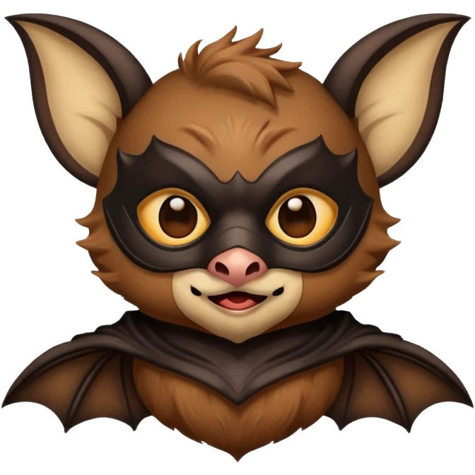 cute bat with mask emoji