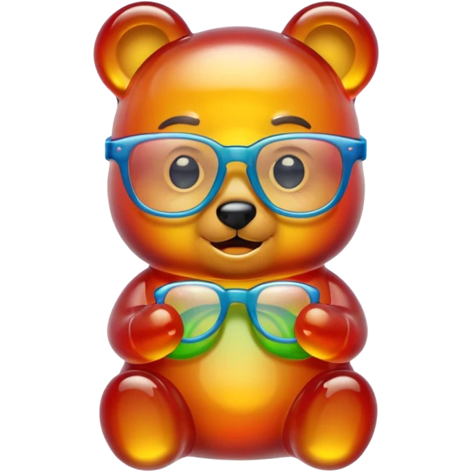 gummy bear with glassess emoji