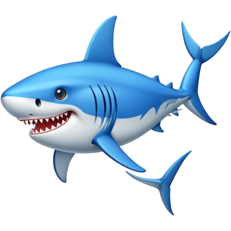 Tiburón con tenis azules  emoji
