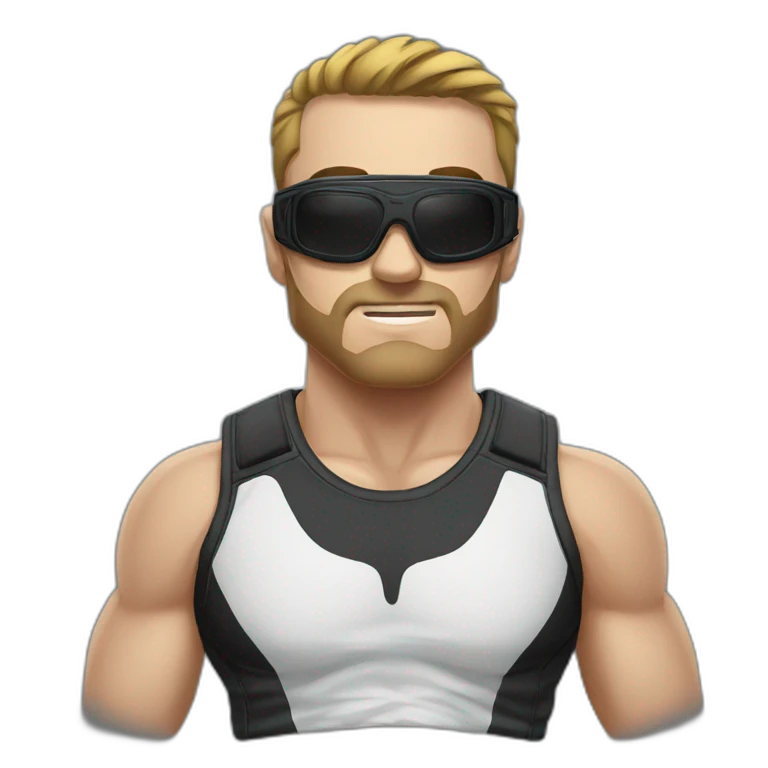 Combattant  MMA avec lunette emoji