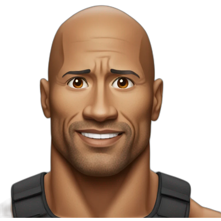 Dwayne Johnson without muscles emoji