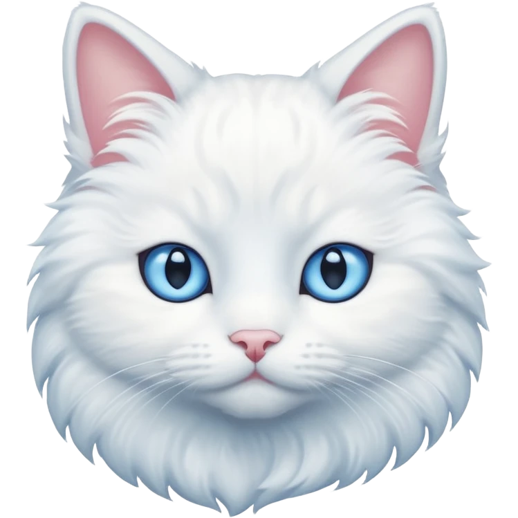 A white cat emoji