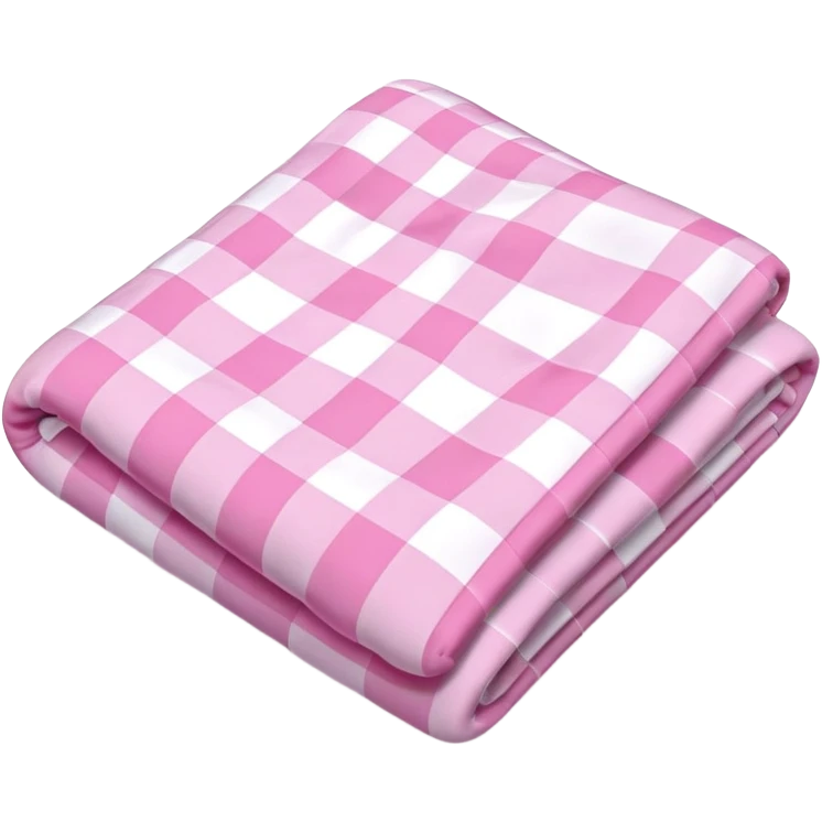 pink checkered blanket folded emoji