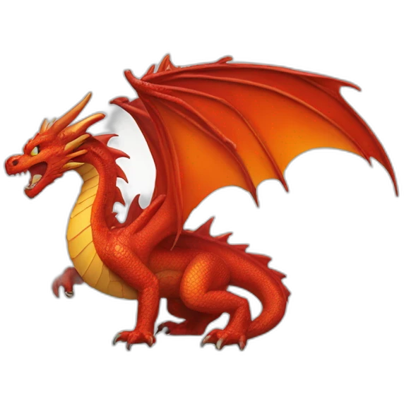 Un dragon qui crache du feu emoji