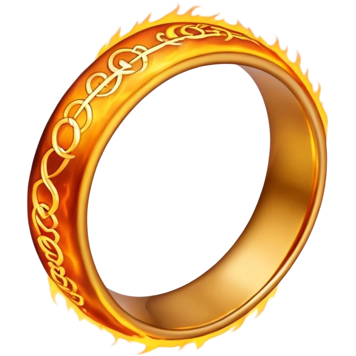 The One Ring with fiery inscriptions glowing emoji