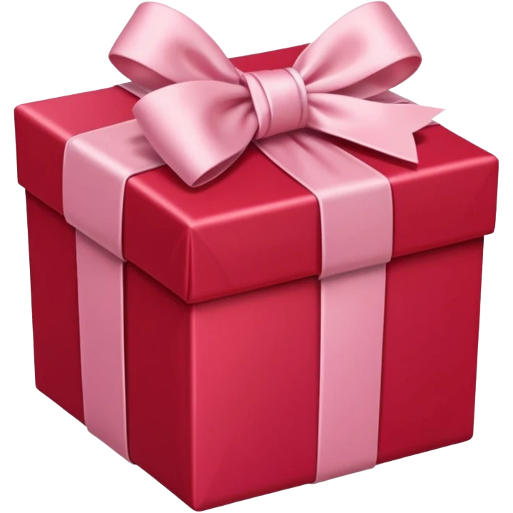 gift box red with pink pale satin bow

 emoji