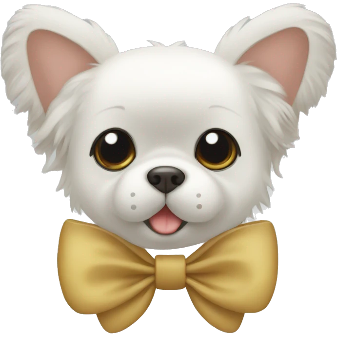 Noeud papillon blanc emoji
