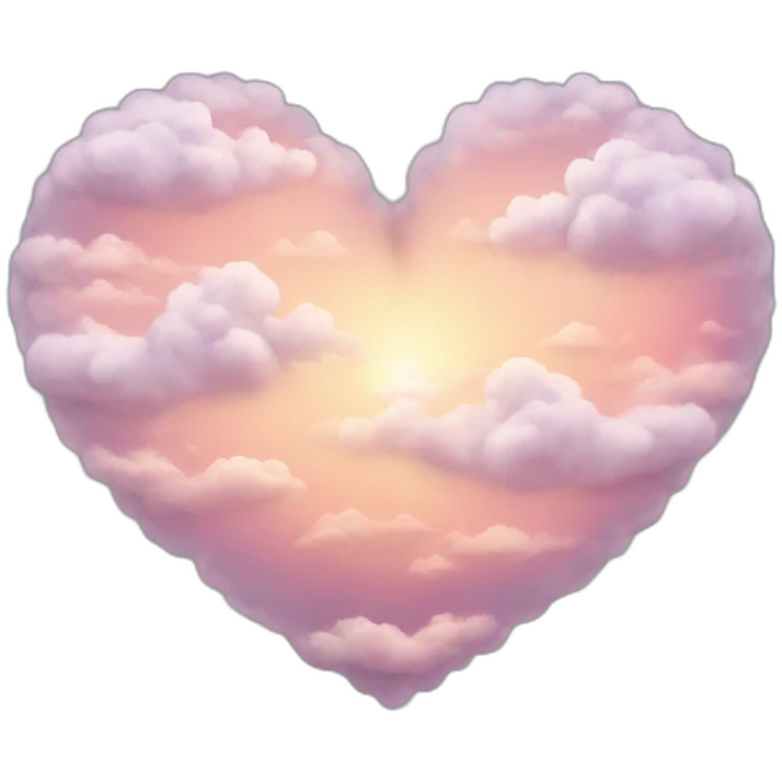 heart shaped clouds emoji