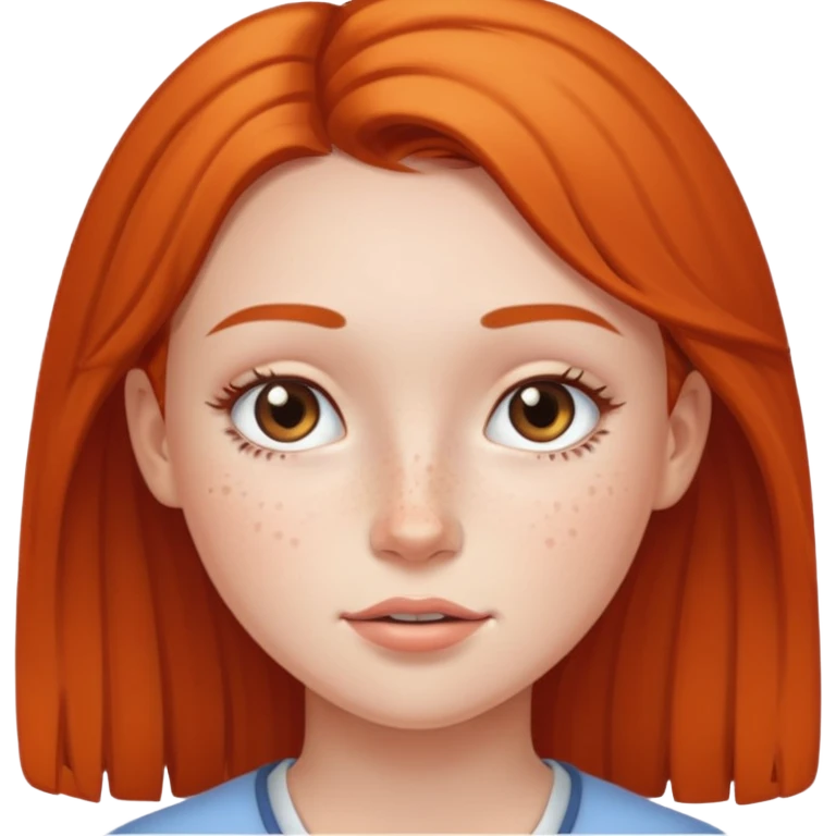 a girl with square face emoji