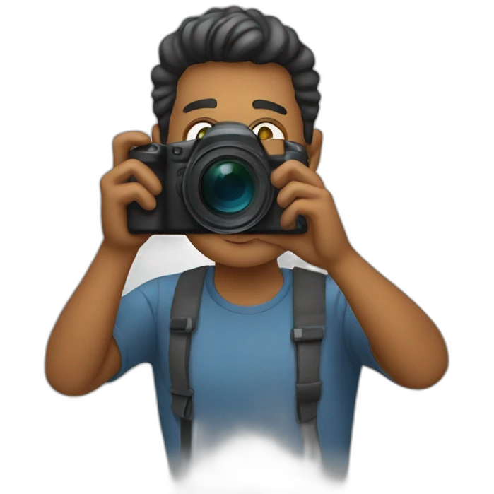 man taking pictures of himself emoji