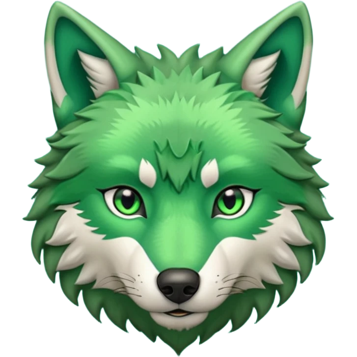 green wolf head emoji