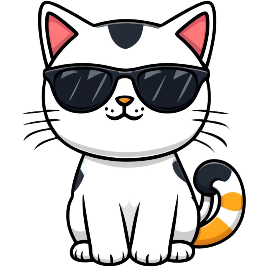 Cat with sunglasses emoji