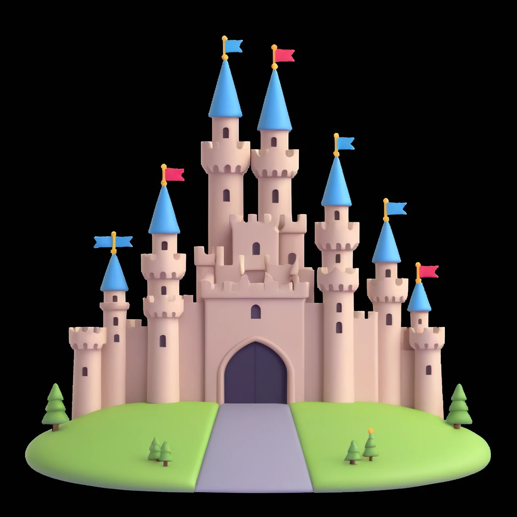 king and queen, castle background emoji
